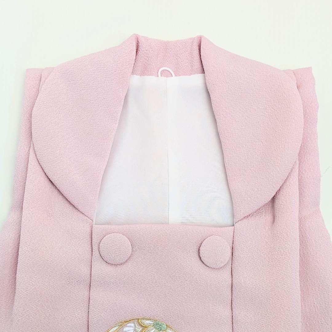 7,200円七五三 3歳 女の子 被布コート 単品 くすみ ピンク 刺繍 SH10-4