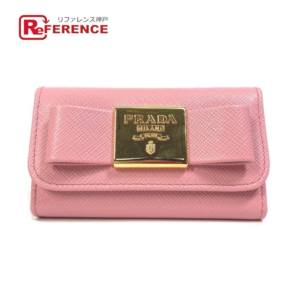 美品◇PRADA サフィアーノレザー キーケース