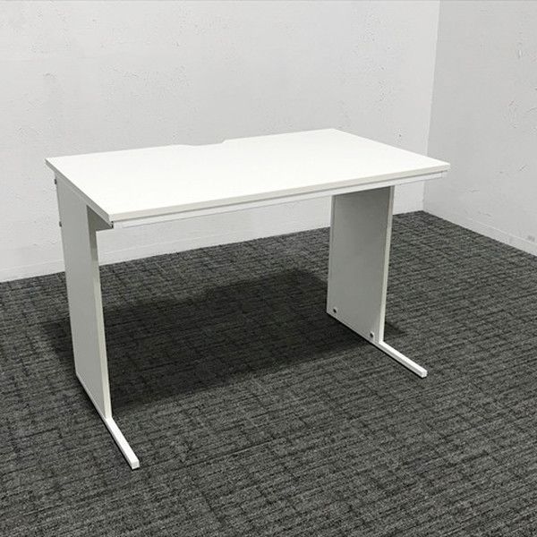 平デスク オフィスデスク 引出し無 オフィスデスク W1000 ホワイト
