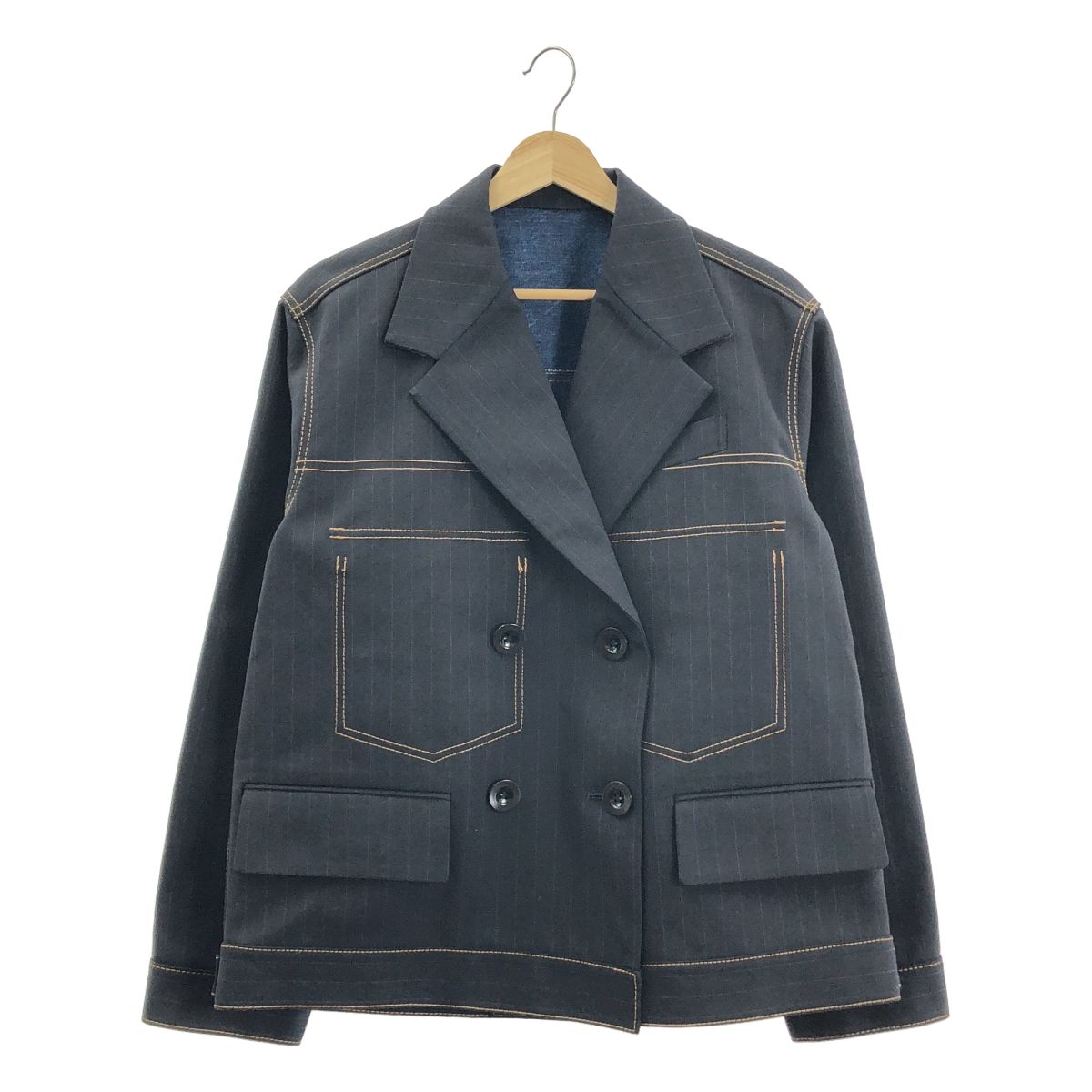 美品】 sacai / サカイ | 2024SS | Chalk Stripe Bonding Jacket 