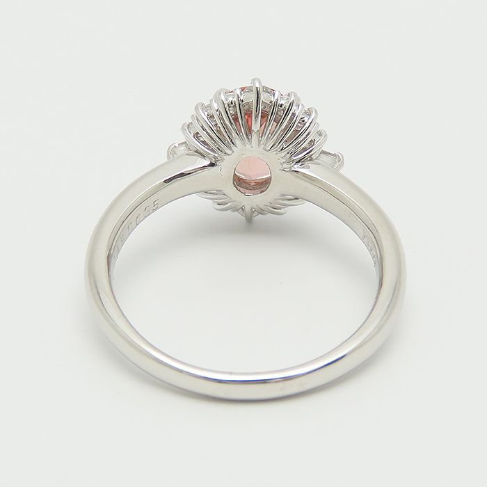 音羽屋□ ピンクトパーズ/2.10ct ダイヤ/0.15ct Pt900 リング