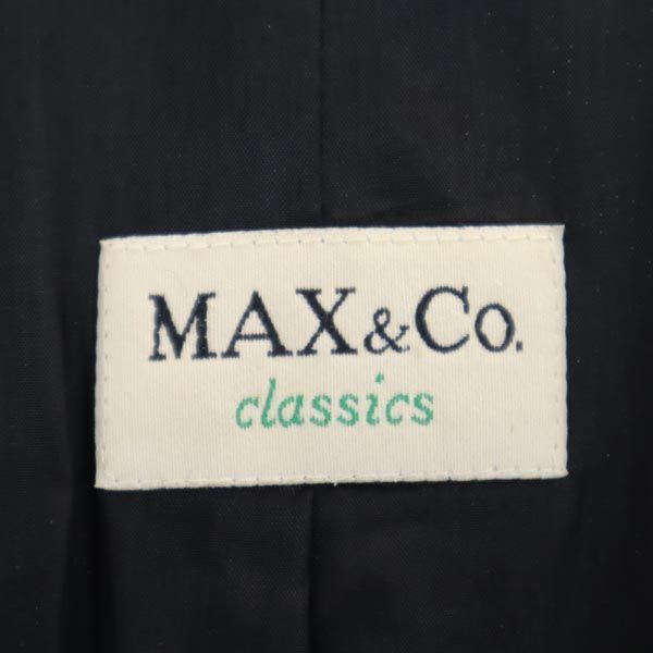 マックスアンドコー ダブルボタン ストライプ柄 テーラードジャケット 40 黒系 MAX&CO イタリア製 レディース 【中古】 【230128】  【PD】