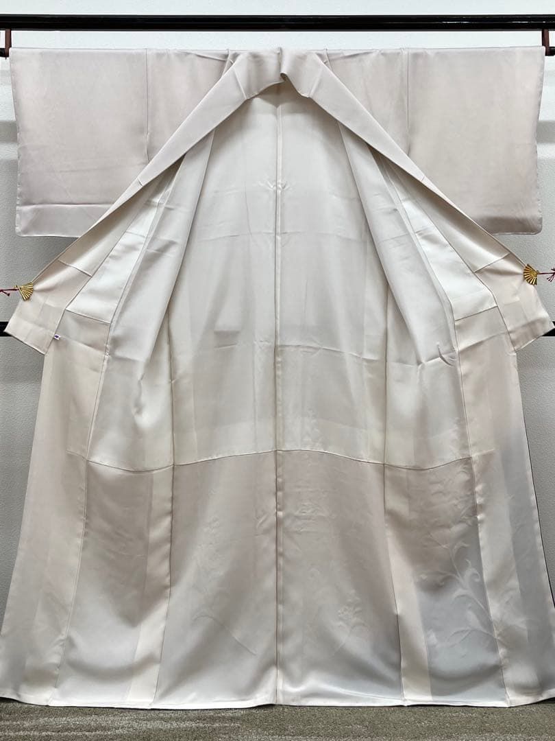 刺繍 付け下げ 訪問着 唐花 紋意匠 金糸 正絹 ガード加工済 躾糸付