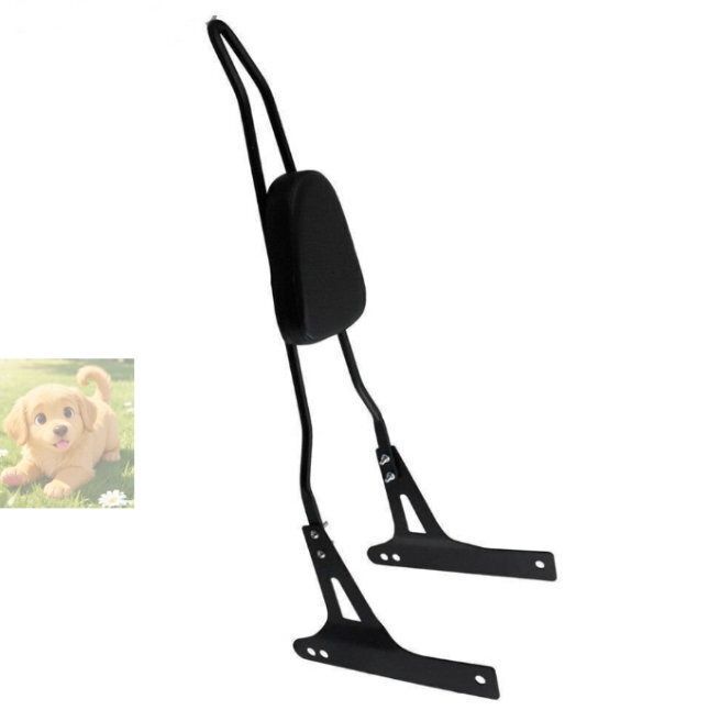 取り外し リアドライバ 背もたれ 荷物ラック カスタム 高品質 シーシーバー ブラック 背もたれ ハーレー ダイナ ストリ