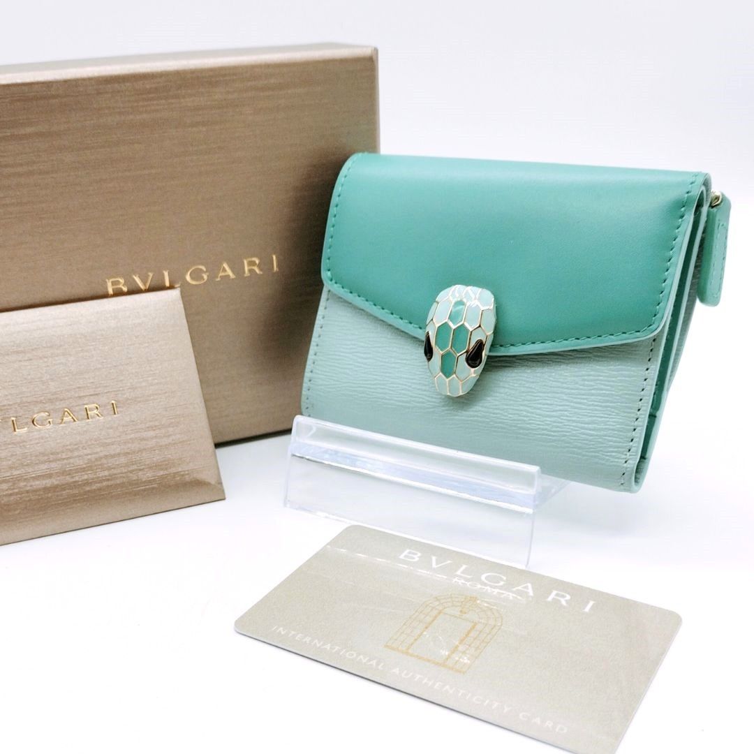 箱付き✨️BVLGARI 三つ折り財布 愉しく セルペンティ パイソン 蛇革