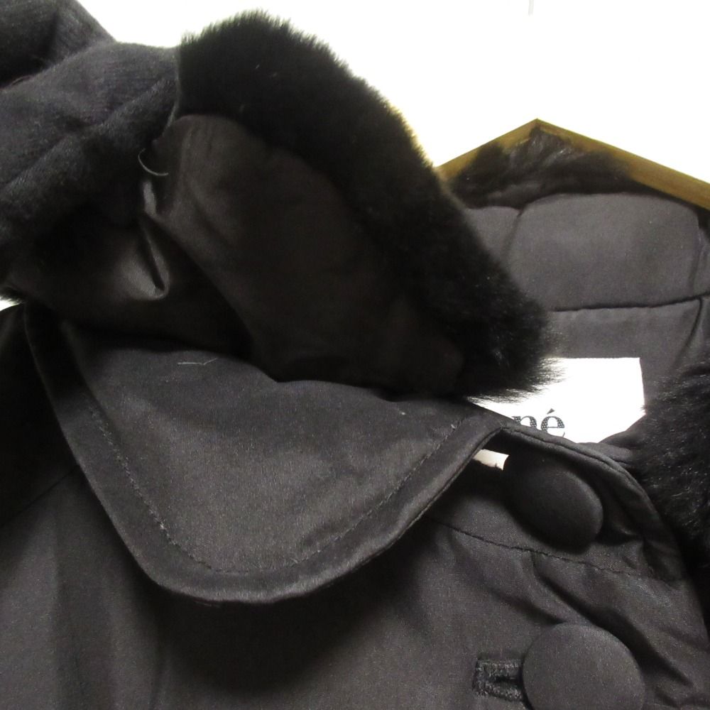 美品 Rene ルネ シルク100％ レッキスファーカラー 2WAY ロング
