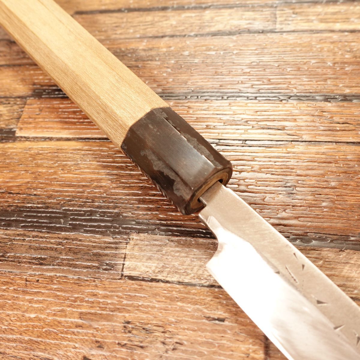 有次 本焼 柳刃包丁 研ぎ済 水牛八角柄 セール 刺身包丁 丁寧使用品