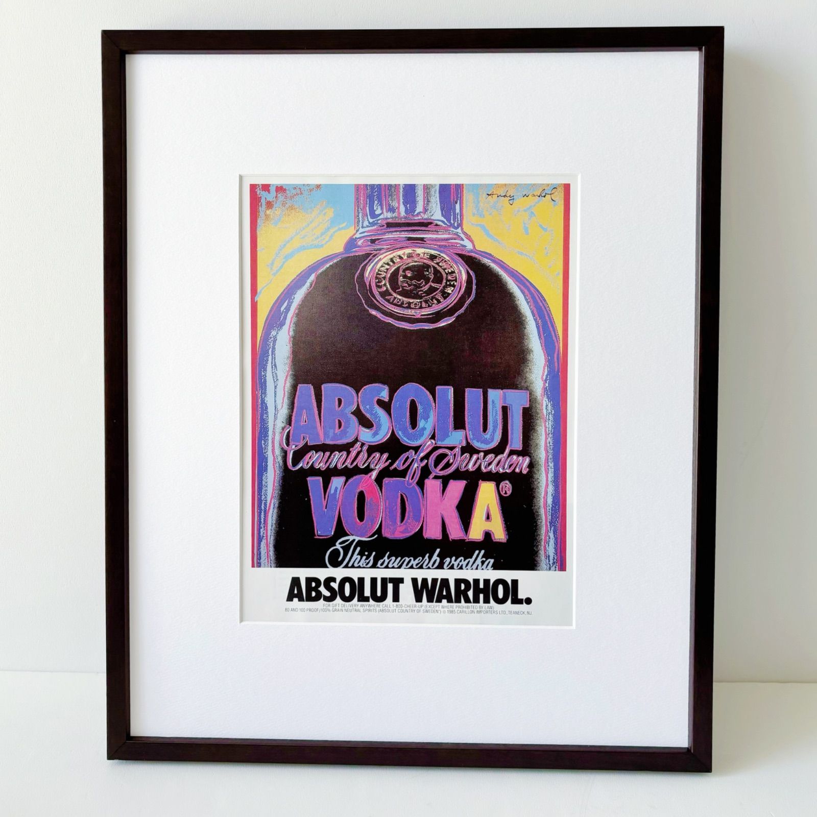 1989 広告＞Absolut Vodka Andy Warhol ウォーホル シャネル