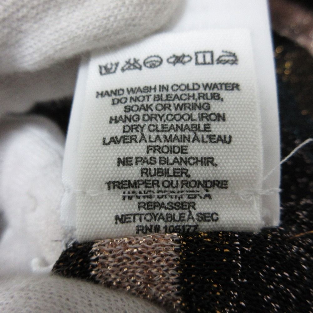ULLA JOHNSON - 美品 ULLA JOHNSON  ウラジョンソン ボーダー柄 タートルネック 長袖 ラメニット カットソー セーター 小さいサイズ P マルチカラー レディース 古着 中古 USED 美品 ULLA JOHNSON ウラジョンソン ボーダー柄 タートルネック