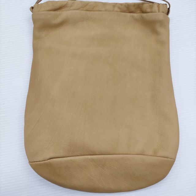 新品ミナペルホネン　牛革×シルク巾着バッグ mina perhonen ya9820 forest parade レザー レース 巾着バッグ