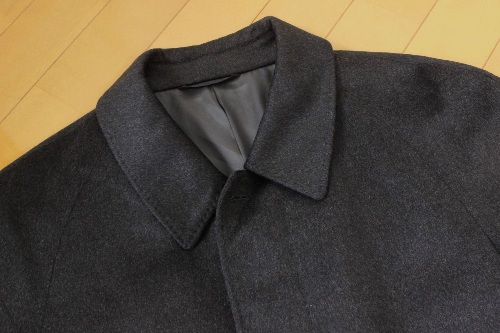 M44【新品同様】カシミヤコート A4 メンズ M チャコール ★未使用に近い★ M44【新品同様】カシミヤコート A4 メンズ M ☆未使用に近い