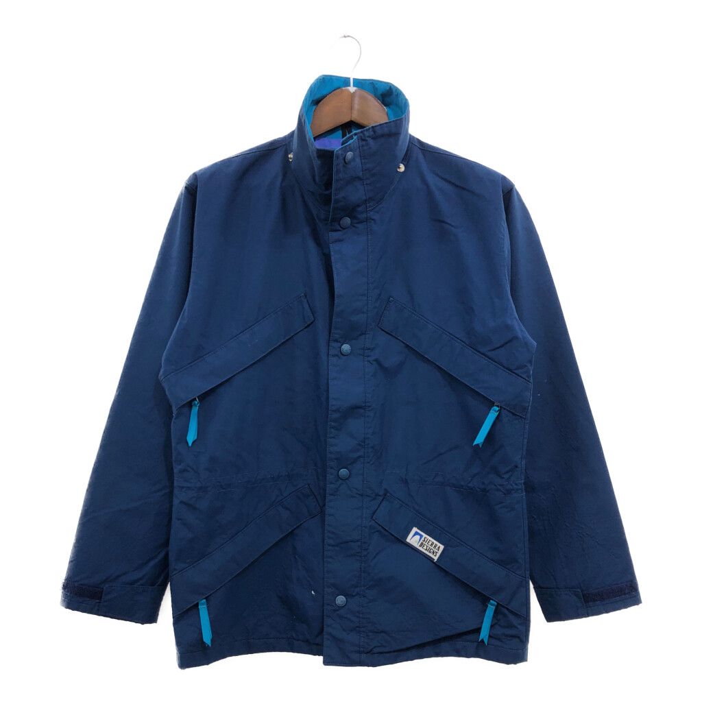 90年代 カナダ製 SIERRA DESIGNS シエラ デザイン GORE-TEX ジャケット アウトドア 防水 ネイビー (メンズ S)  古着 Q0219