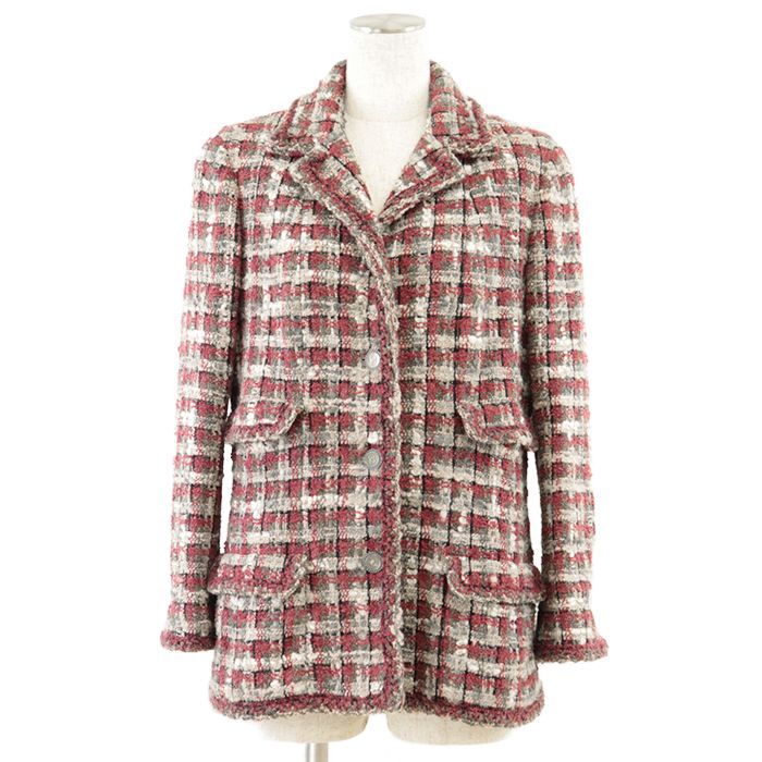 美品】CHANEL シャネル ジャケット 05A P26823 チェックパターン 