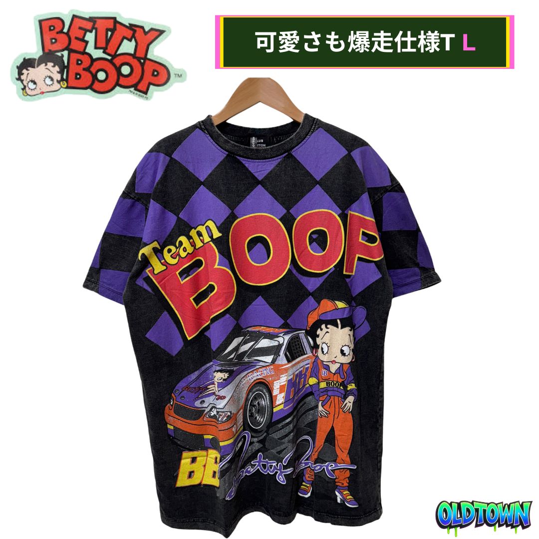 ベティちゃん Tシャツ L相当 ブラック クラブコットン