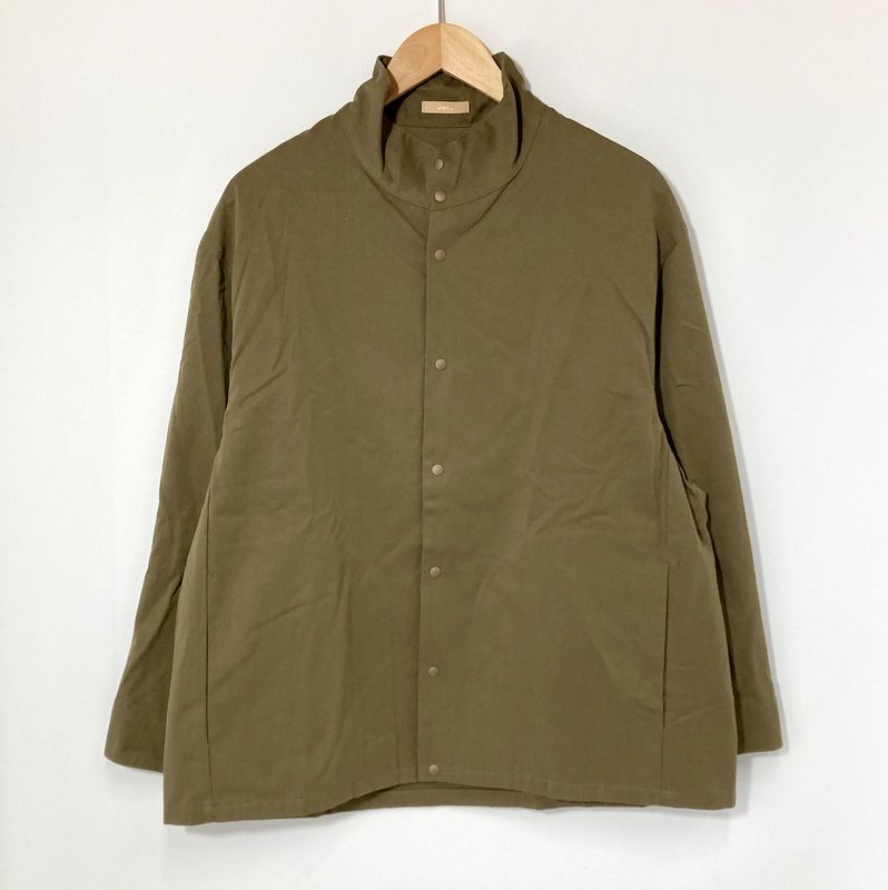 LAMOND ラモンド スタンドスナップジャケット LM-S-076-CT 無地 JACKET 古着 メンズ サイズ3 Mサイズ相当 オリーブ アウター A14750◆