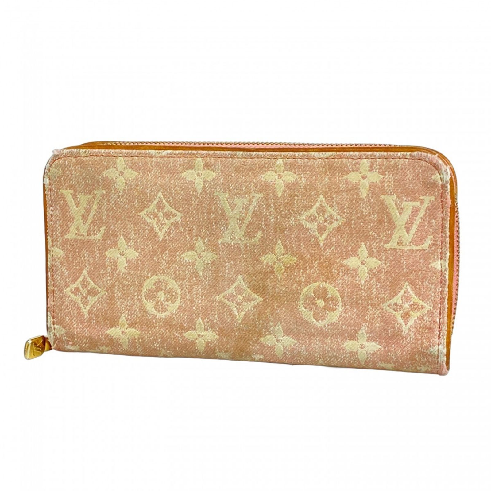 ルイ ヴィトン Louis Vuitton ルイ ヴィトン 長財布 モノグラム ジャガードデニム ジッピーウォレット M81182 ピンクレディース
