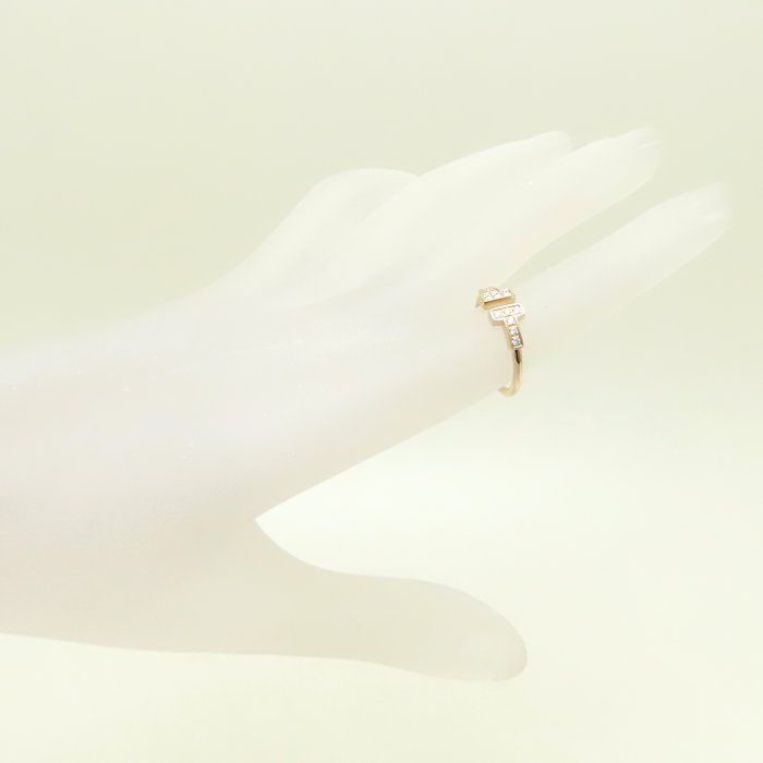 TIFFANY&Co. ティファニー Tワイヤー リング 指輪 ダイヤモンド 9号  
