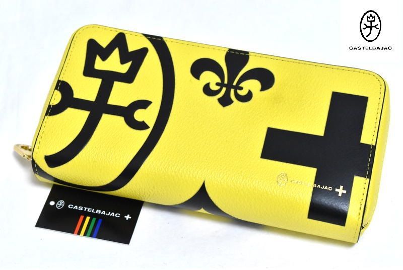 【未使用級】カステルバジャック＊ラウンドファスナー ゴールド金具 コンパクト カステルバジャック CASTELBAJAC カステルバジャック 財布 長