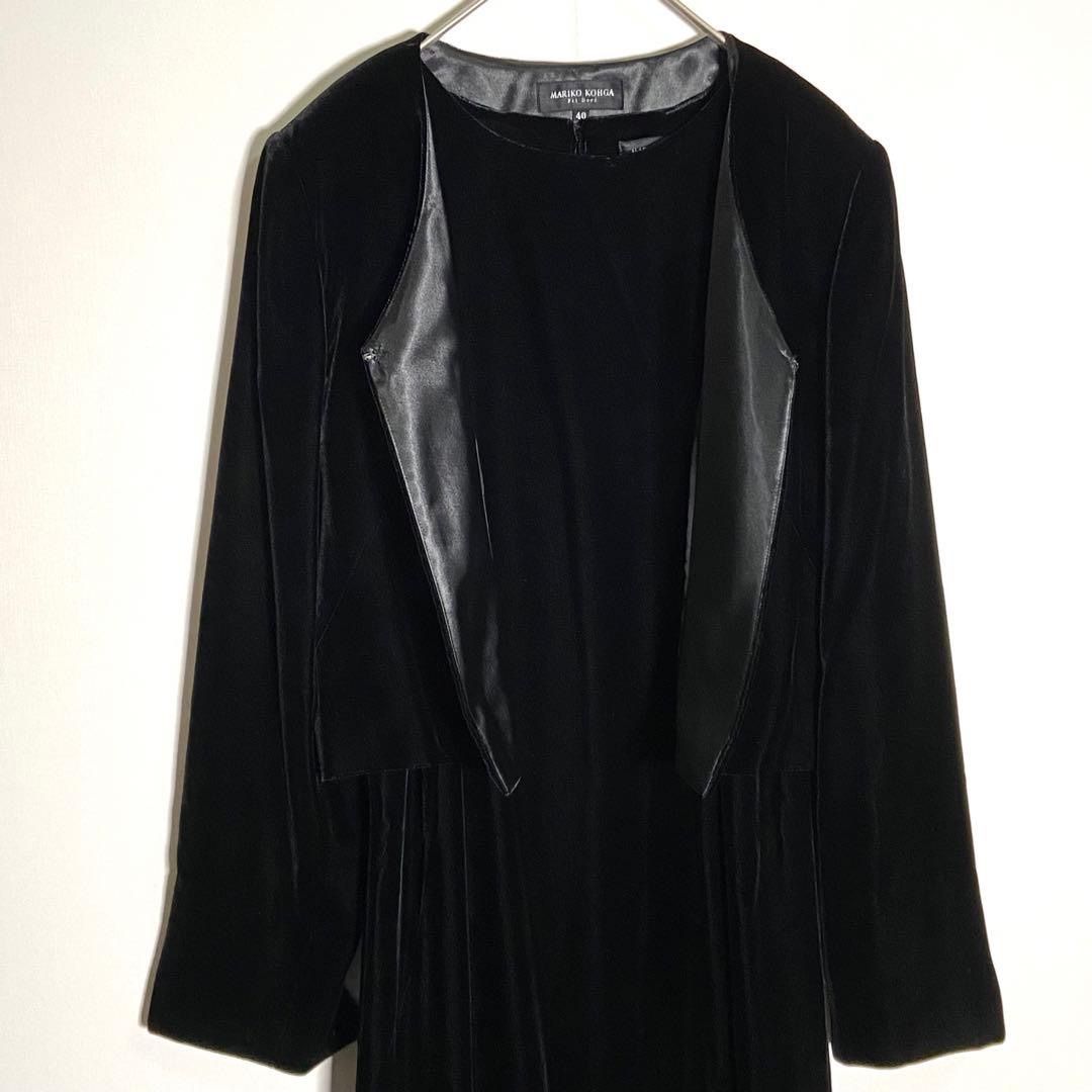 ベロア ノーカラージャケット