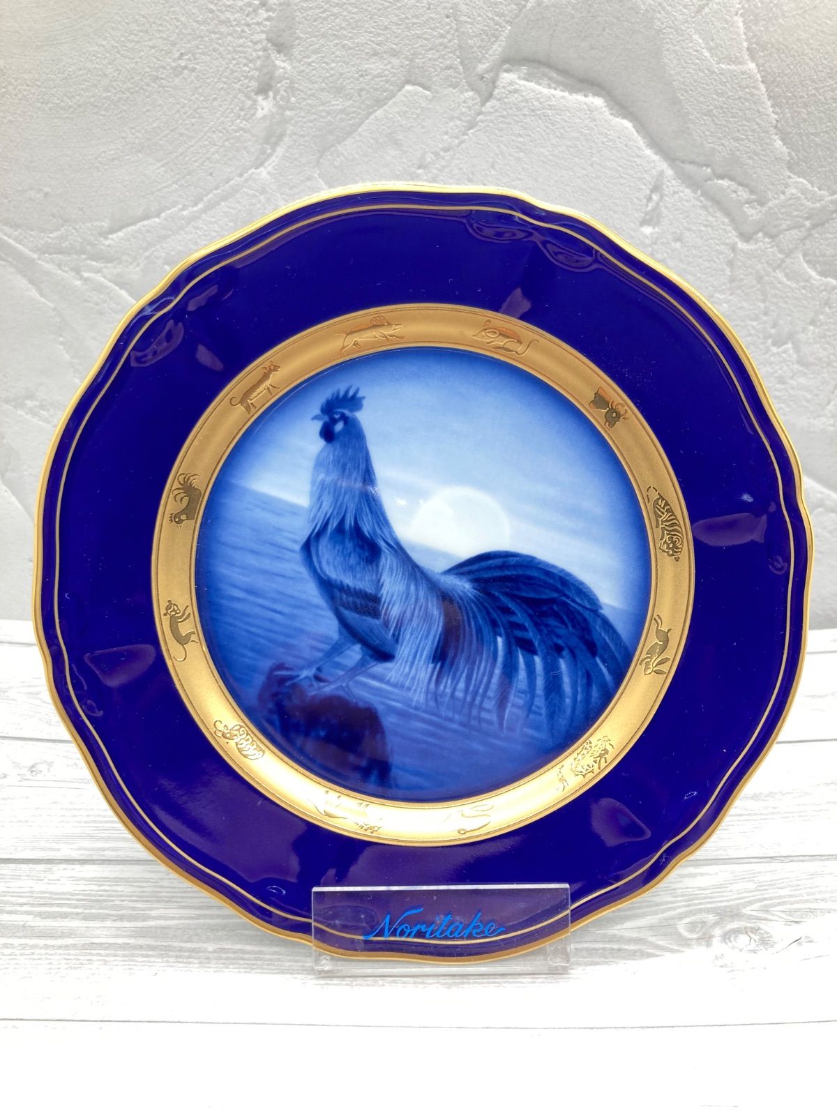 未使用 ヘレンド Herend ZODIAC 2002年 午 イヤープレート ヘレンド