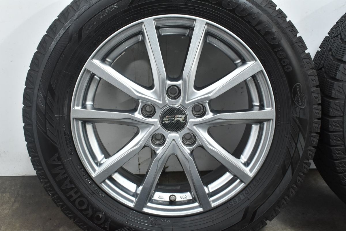 バリ溝 美品】エルベ Vスポーク 16in 6.5J +48 PCD114.3