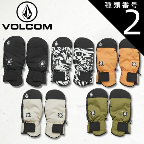 種類2：BLACK-WHITE/M ボルコム グローブ 23-24 VOLCOM JP STN MITT J68024JA スノーボード スキー スノボ ミトン ミット グローブ 2024 日本正規品