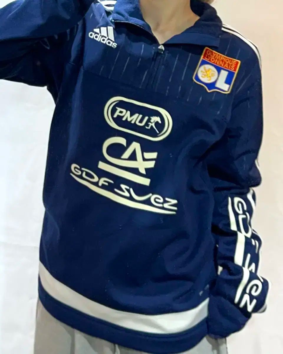 adidas アディダス オリンピック ライオンズ ハーフジップ トレーニングトップ