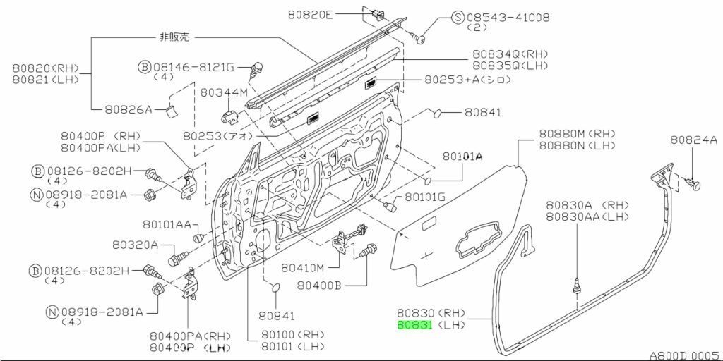 R34 2ドア　ウェザーストリップ各種　ER34 BNR34 楽天市場】即納 日産 ウェザーストリップ ボディ側 助手席側