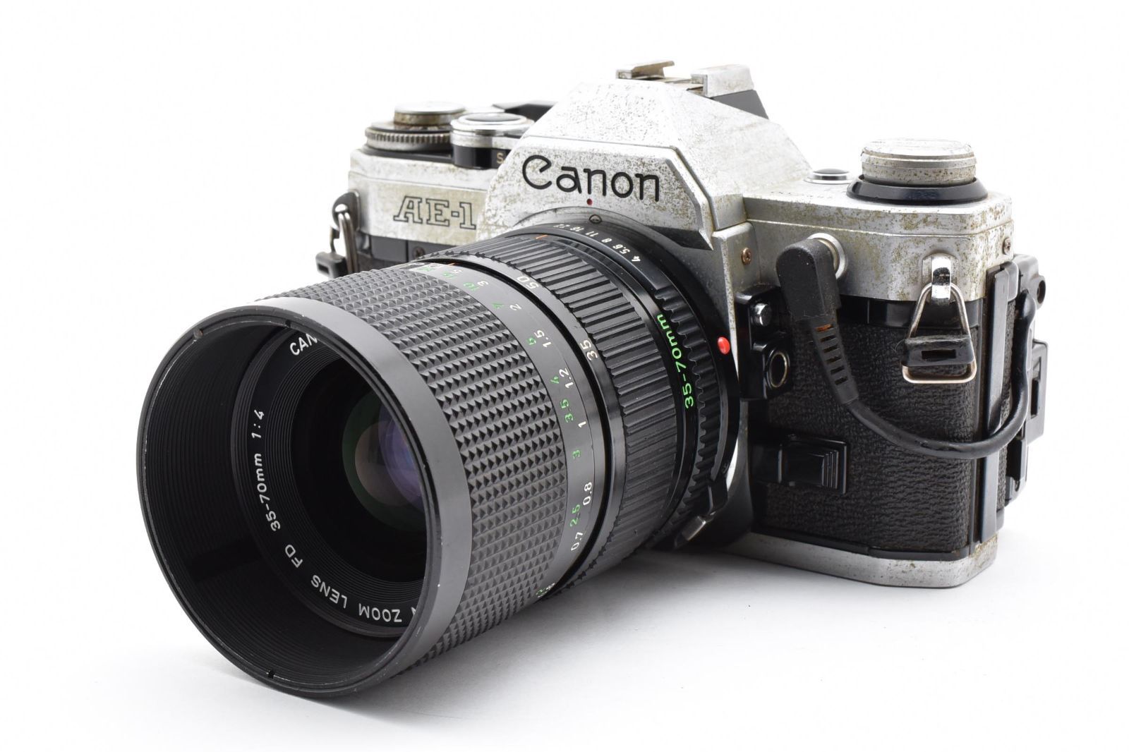 動作良好 Canon AE 1 シルバー ボディ FD 35 70 mm F 4 標準ズームレンズセット フィルムカメラ 入門に最適 クラシックカメラ レトロ 撮影 済み