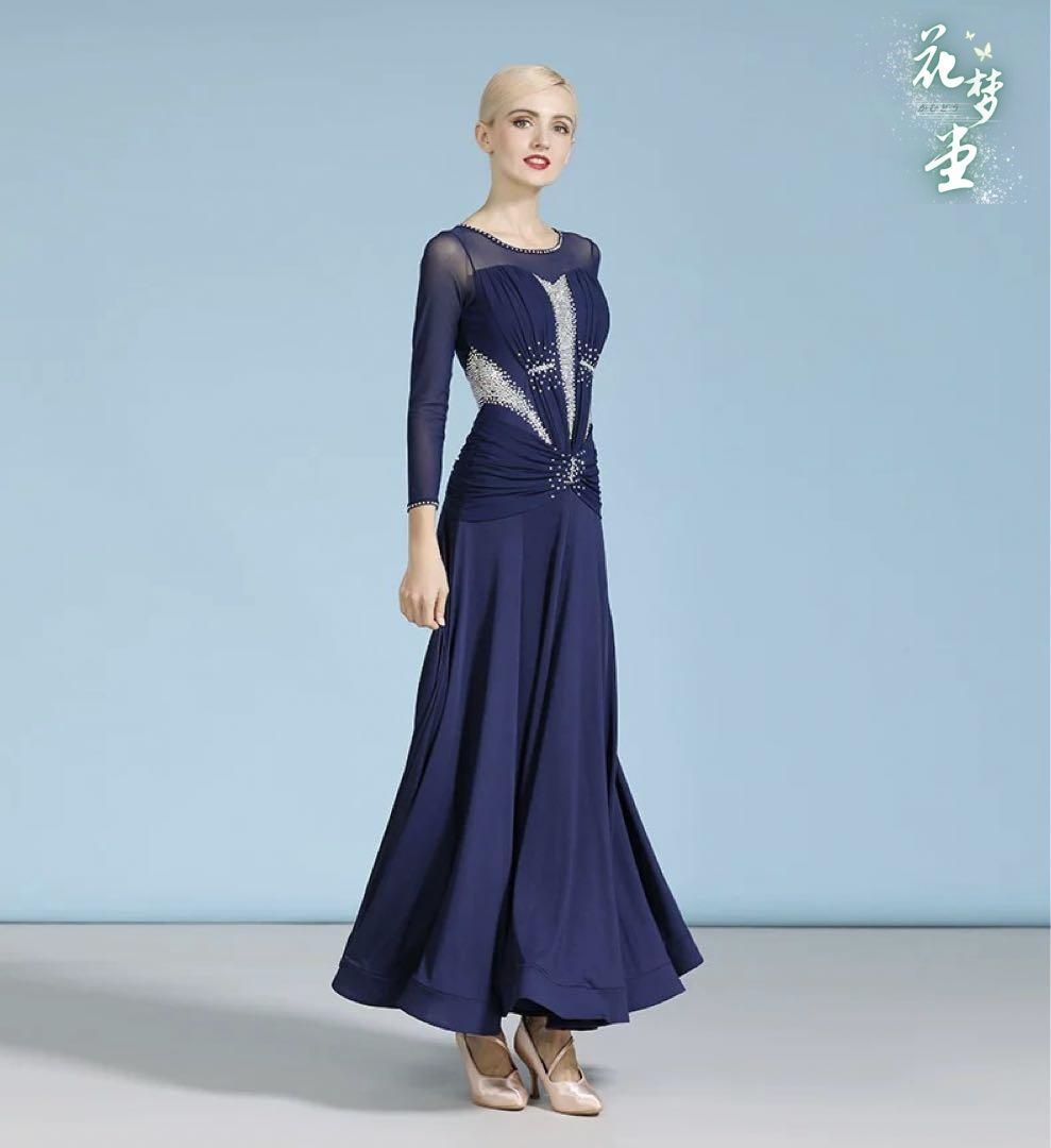 ストーン輝く✨スタンダードワンピース 練習着に最適 ストーン付き練習用ワンピース✦スタンダードの練習におすすめ