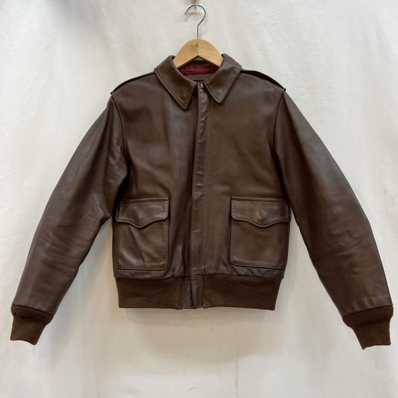 THE REAL McCOY'S ザリアルマッコイズ ジャケット、上着 レザージャケット 旧マッコイ A-2 レザー フライトジャケット レッドシルク