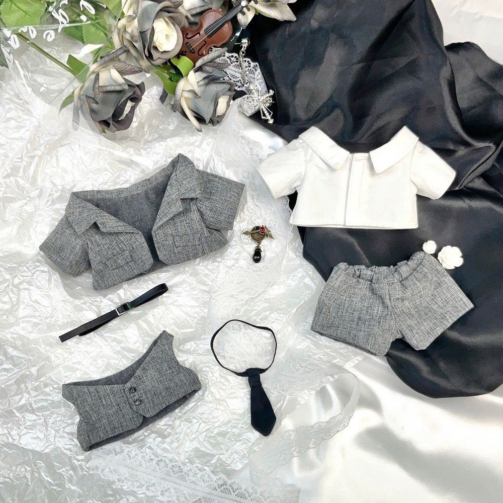 20cm ぬい服 着せ替え グレー スーツ 全身 ジャケット 韓国 20cm ぬい服 着せ替え グレー スーツ 全身 ジャケット 韓国