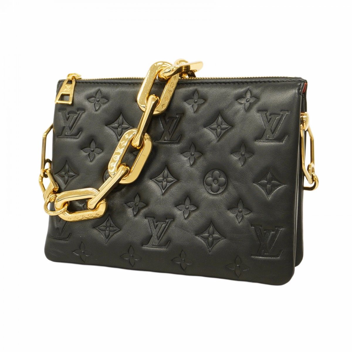 ルイヴィトン LOUISVUITTON サイズ:BB M20770 クッサンBB 甘から モノグラムチェーンショルダーバッグ (ホワイト)【315042】【