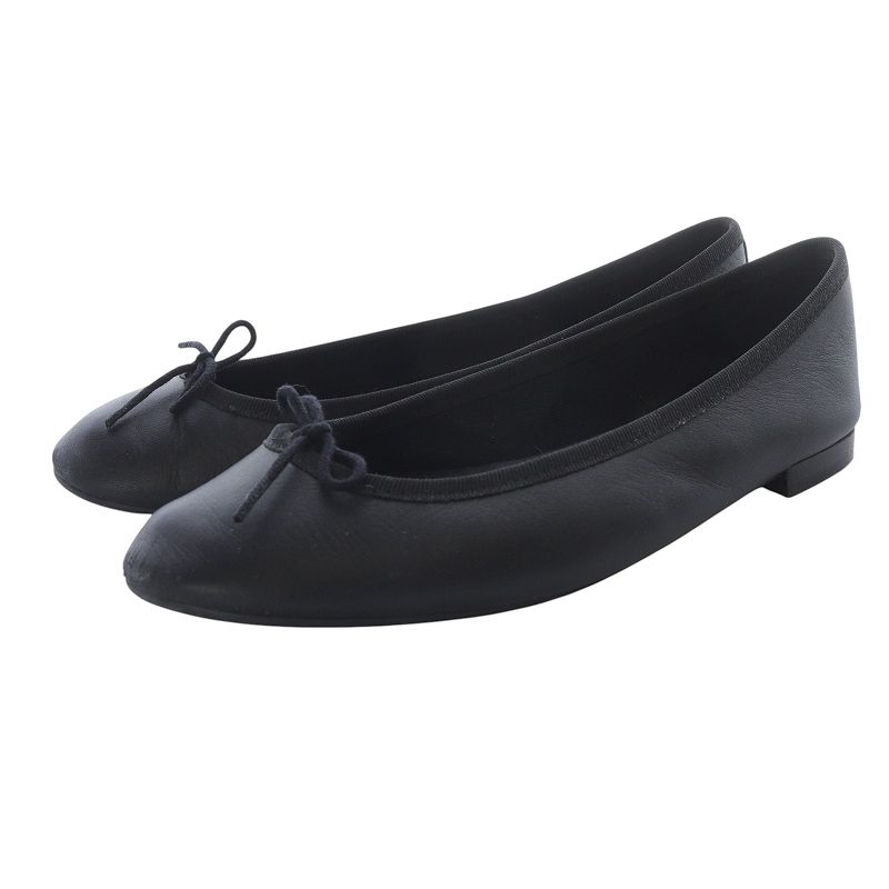 Repetto ブラックレザー ミュール 新品未使用　バレエシューズ　35 Cendrillon バレエフラット - ラバーソール【New Size