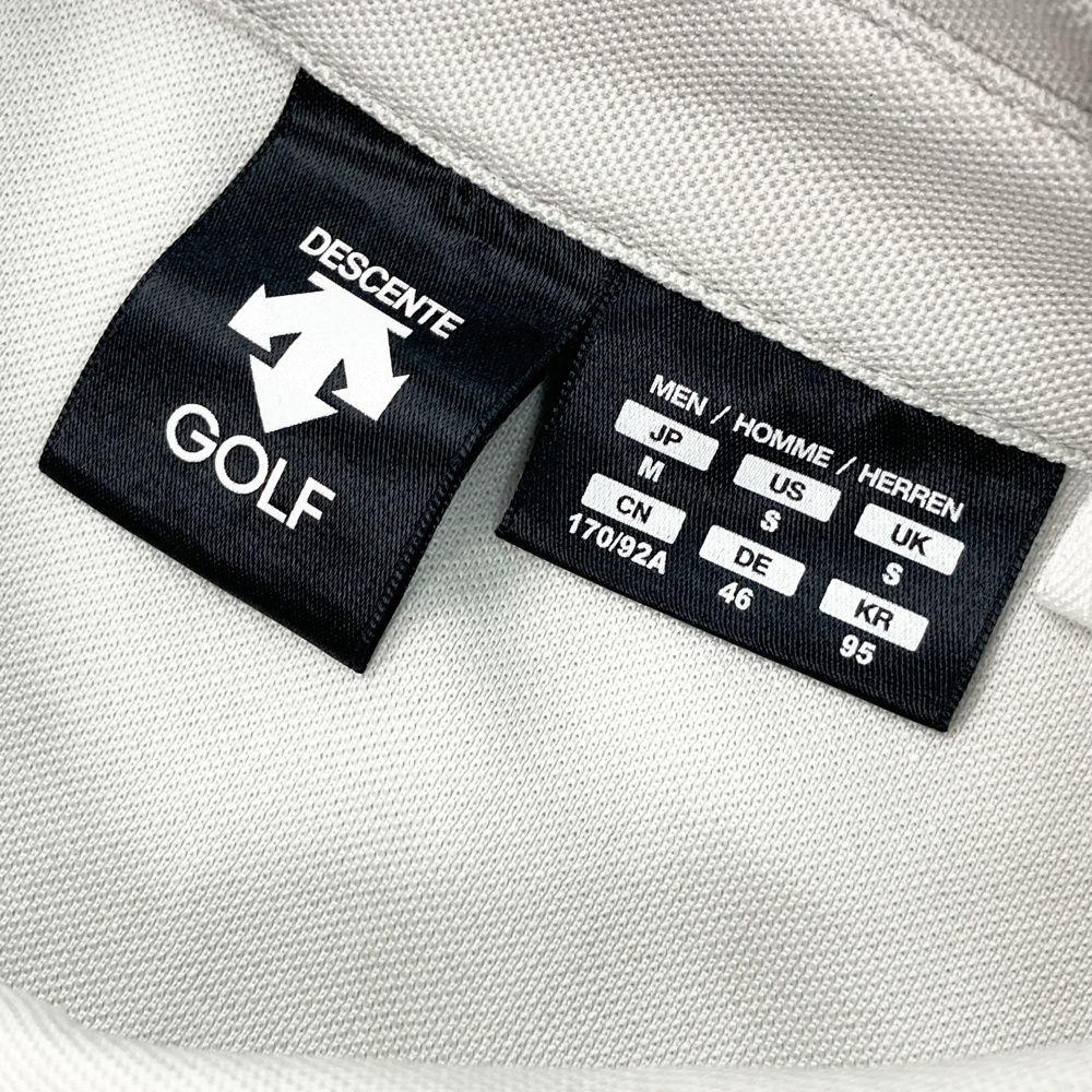 サイズ：M DESCENTE GOLF デサントゴルフ 半袖ハーフジップ