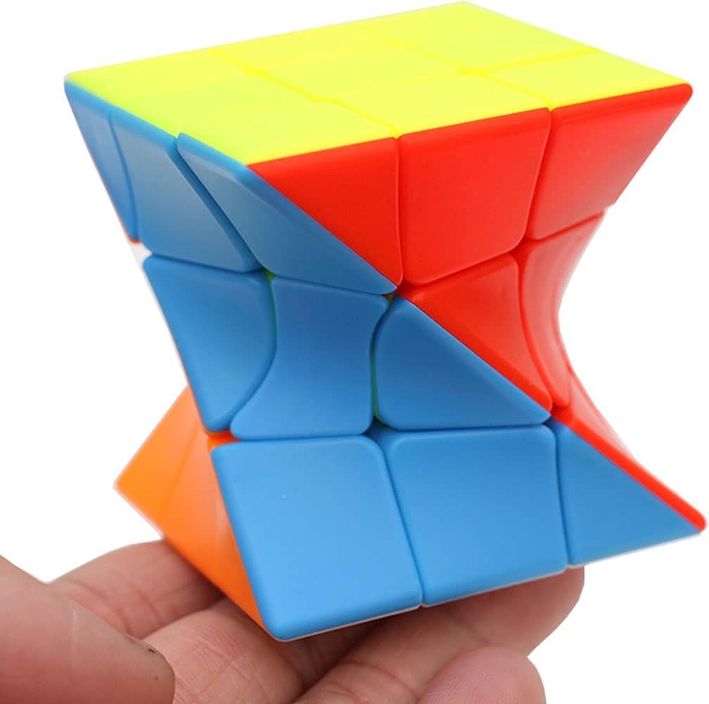 YUNTENG キューブツイスト 3x3 ステッカーレス スピードキューブ ビビッドカラー マジックパズル おもちゃ (ツイスト3番目) 