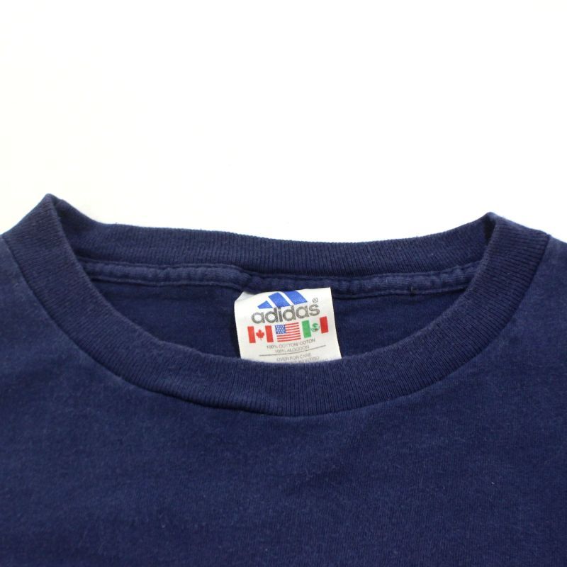 90s USA製 vintage adidas 半袖Tシャツ メンズ 表記Lサイズ