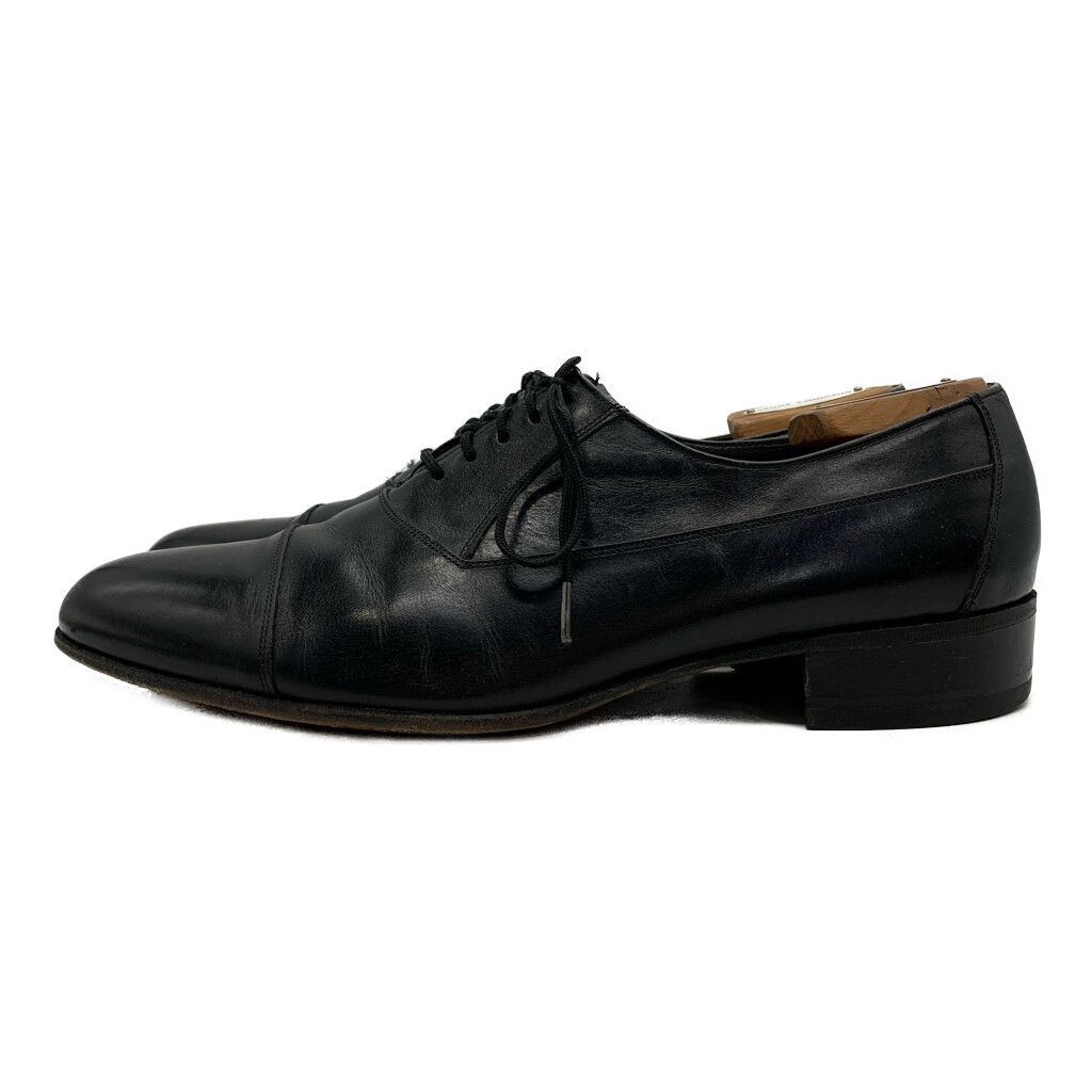 FLORSHEIM フローシャイム ストレートチップ 内羽根式 レザーシューズ ブラック (メンズ 9 D) 中古 古着 KA1606