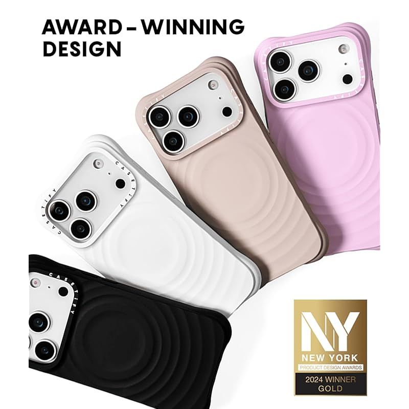 CASETiFY ウェーブ シリコン iPhone Air ケース 波型シリコン MagSafe対応 耐衝撃 - ブラック NEXPOTALLINN_EU