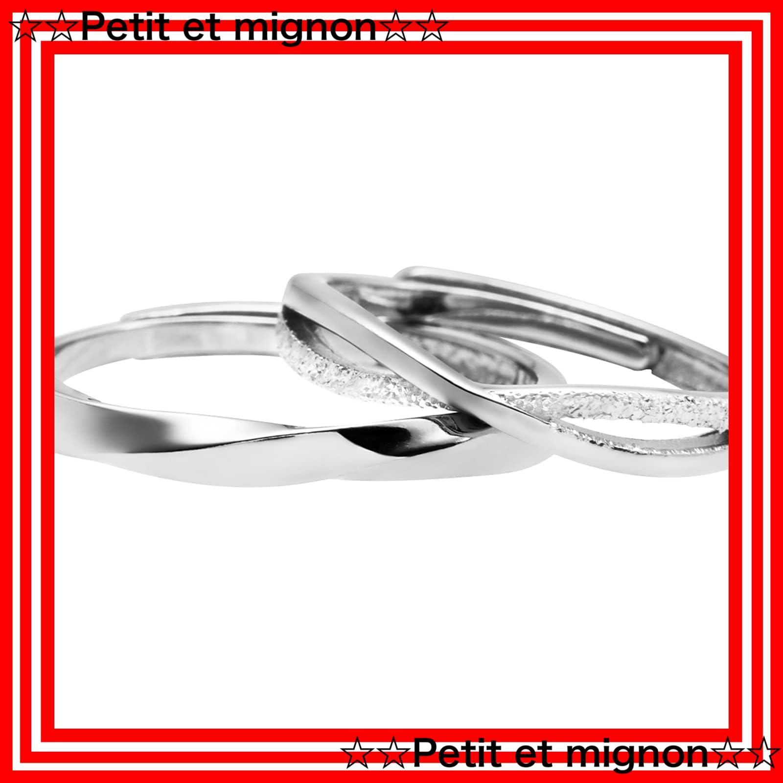 即日発送 ペアルック 永遠の愛を表すデザイン カップル ペアリング フリーサイズ Nicoiro