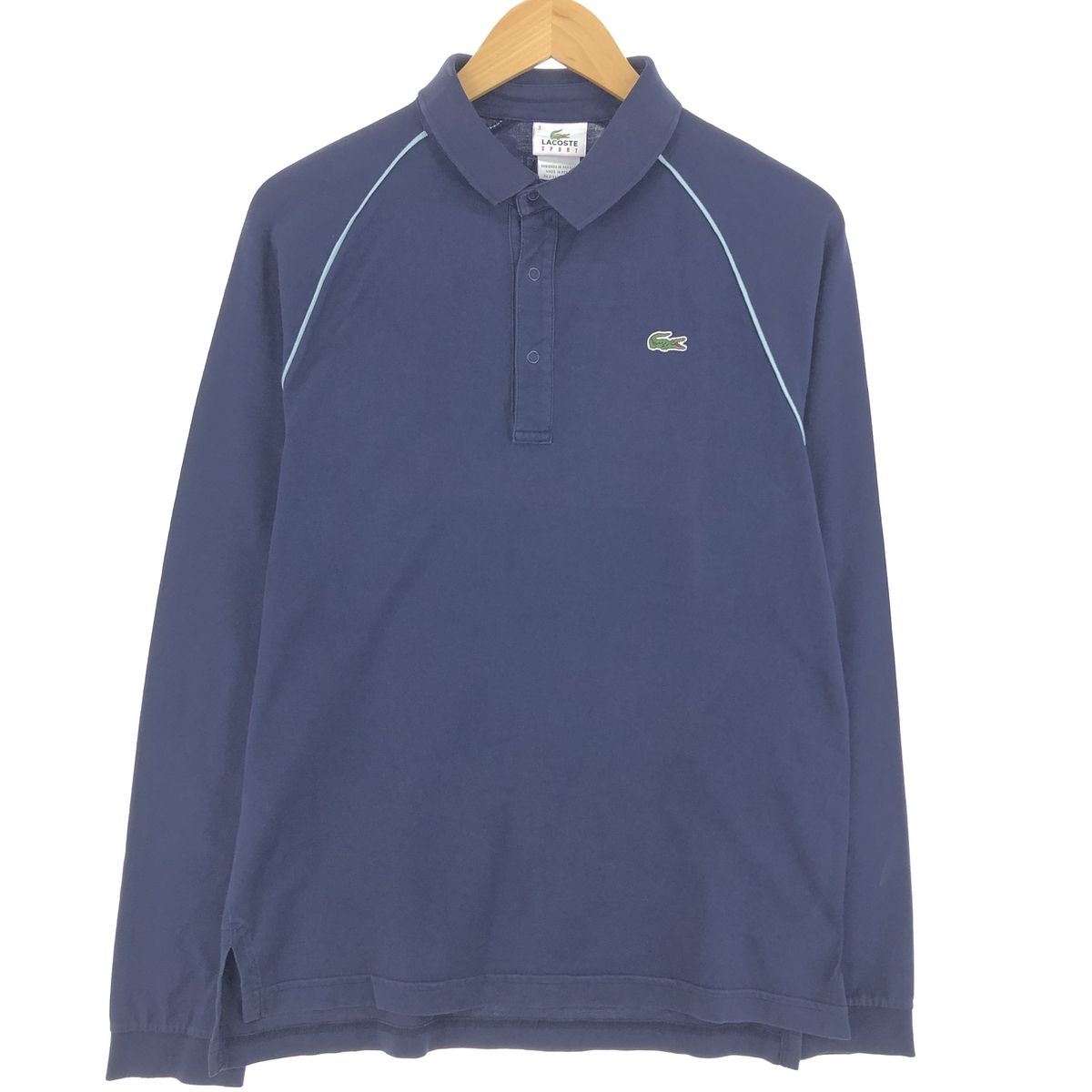 古着 00年代~ ラコステ LACOSTE SPORT フランス企画 長袖 ポロシャツ 3 メンズS/eaa440026