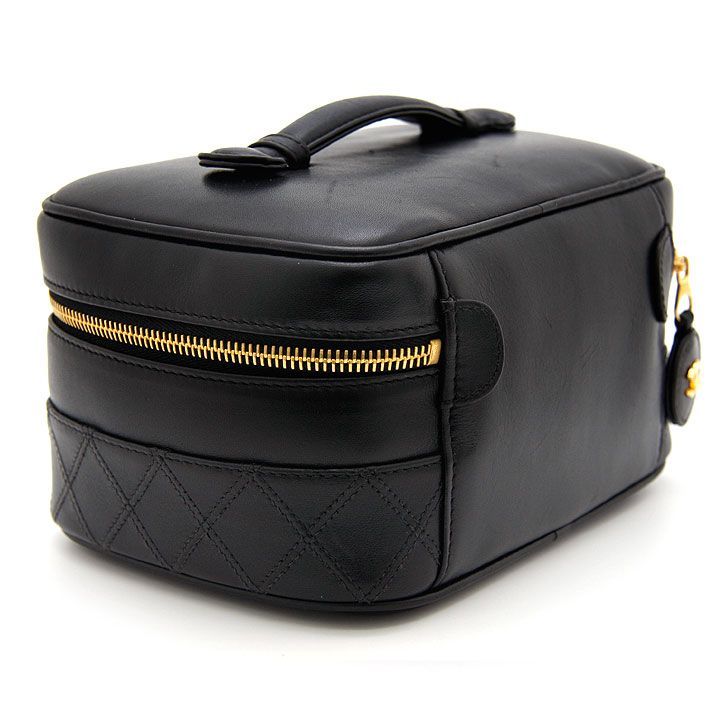 良品 】CHANEL シャネル バニティバッグ ビコローレ A01618 ブラック