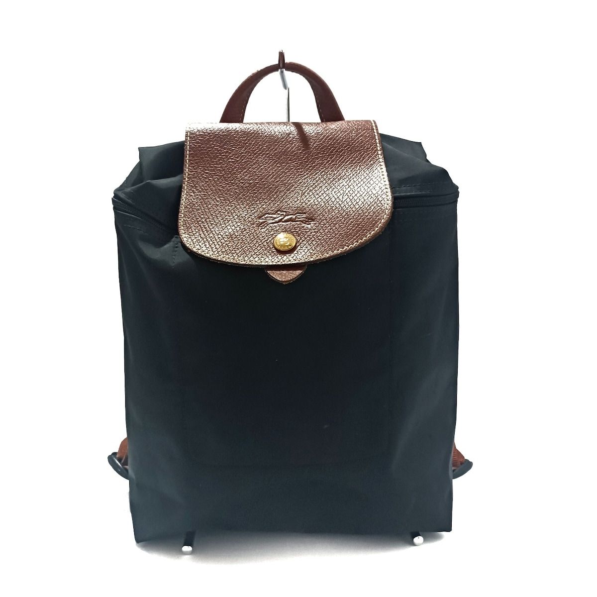 ✨美品/近年モデル✨ロンシャン ミニリュック ル・プリアージュ オールレザー 黒 LONGCHAMP Longchamp ロンシャン バックパック LE PLIAGE