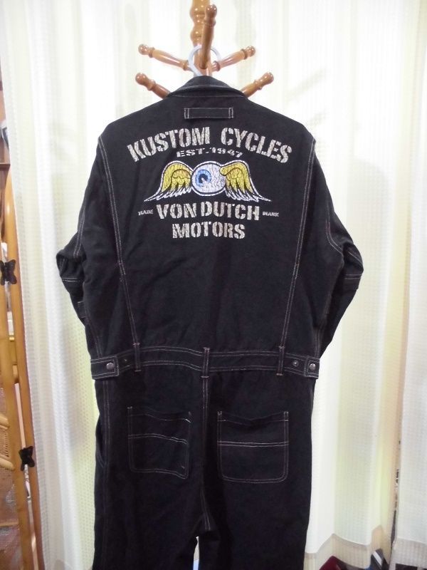 Von Dutch MOTORSのLサイズツナギ 使用品) VON DUTCH MOTORS ツナギ 長袖 ボンダッチ - メルカリ