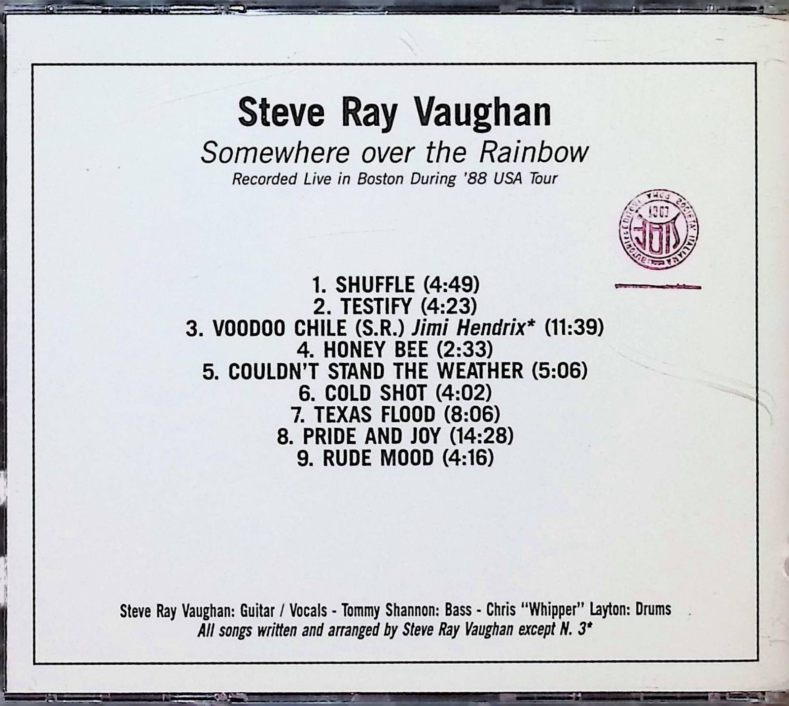somewhere over the rainbow / STEVE RAY VAUGHAN (CD)