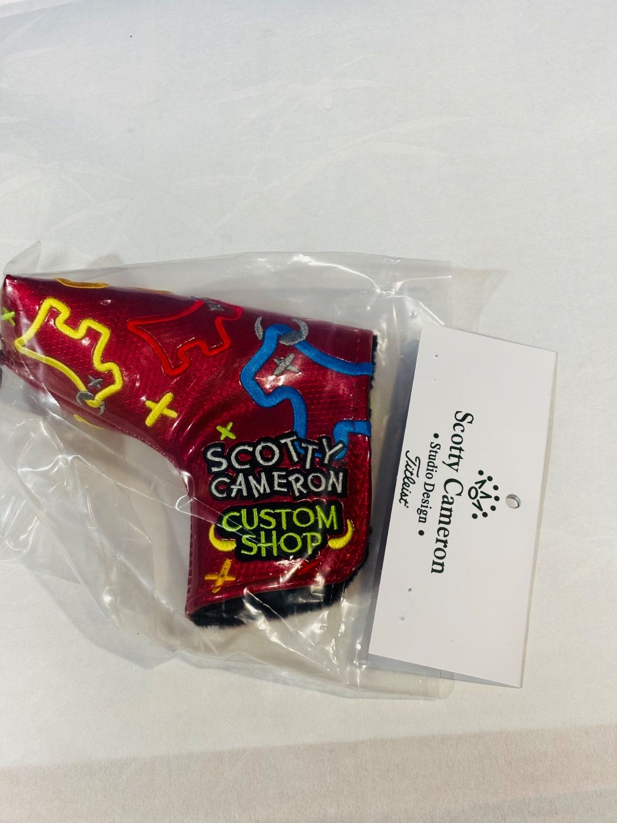 スコッティキャメロンパターカバー　レッド/グレー 美品スコッティキャメロン×タイトリスト パターカバー レッド×グレー