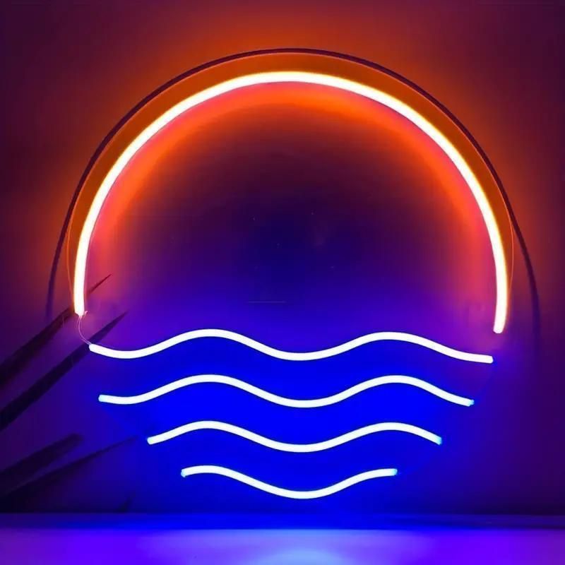 ネオンサイン 壁掛け ネオンイト 赤 青 海 発光サイン ネオン管 壁装飾 おしゃれ LED ネオン看板 部屋 インテリア バー カフェ 車 屋内 販売店 趣味 照明 クリスマス飾り D064