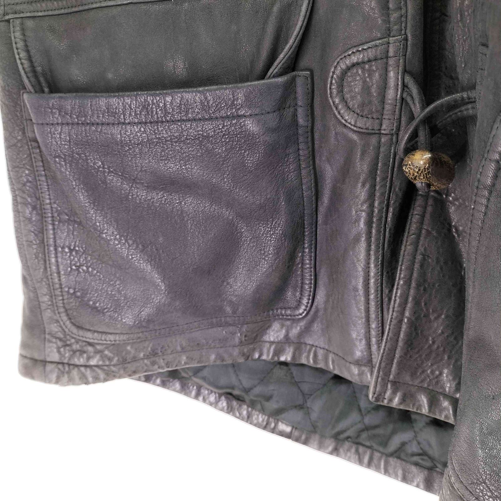 羊革レザーダッフルコート メンズ