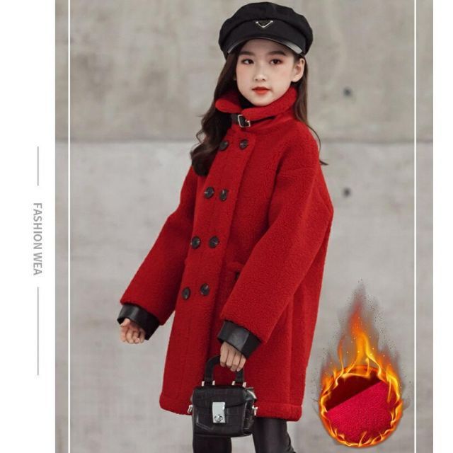 kids 2way ハイネック トレンチ 赤いコート ダッフルコート きれいめ