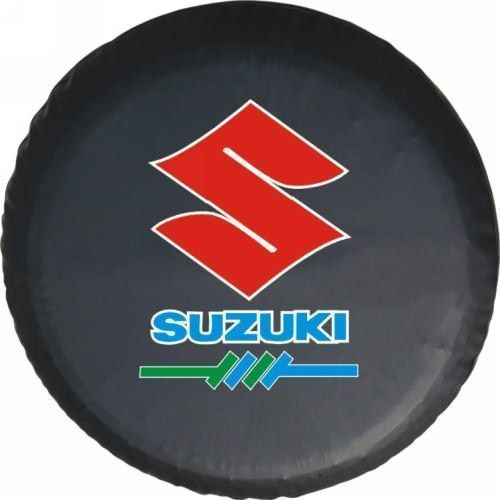 新品！ 海外仕様 スズキ SUZUKI ロゴ スペアタイヤカバー PVCレザー製 汎用R14/R15/R16/R17 アルト[Alto] Vitera SuperVitera Ingnis ジムニー